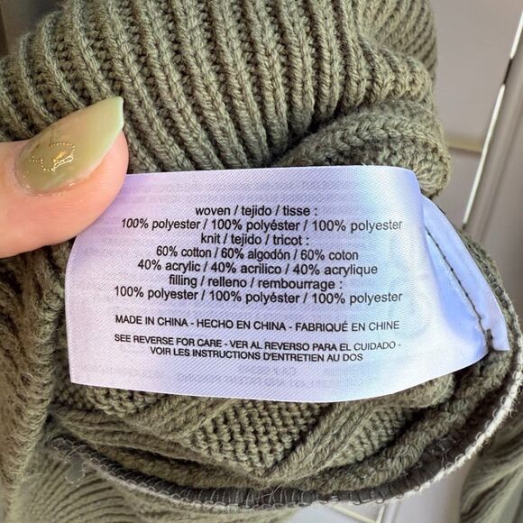 Bass Outdoor Full Zip Hoodie Sweater Jacket in Deep Lichen Green size Small NWT - Picture 10 of 13